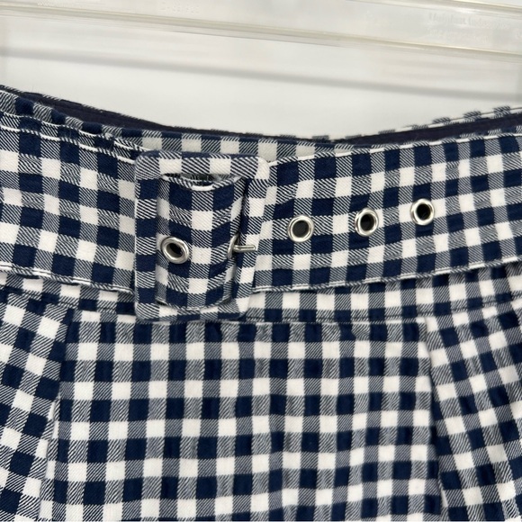 Blue Gingham Midi Skirt with Belt | Seen Worn Kept by Anthropologie | US Size 4 - Picture 6 of 14
